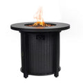 30" Propane Gas Fire Pit Table, 50000 BTU round Steel Fire Pit